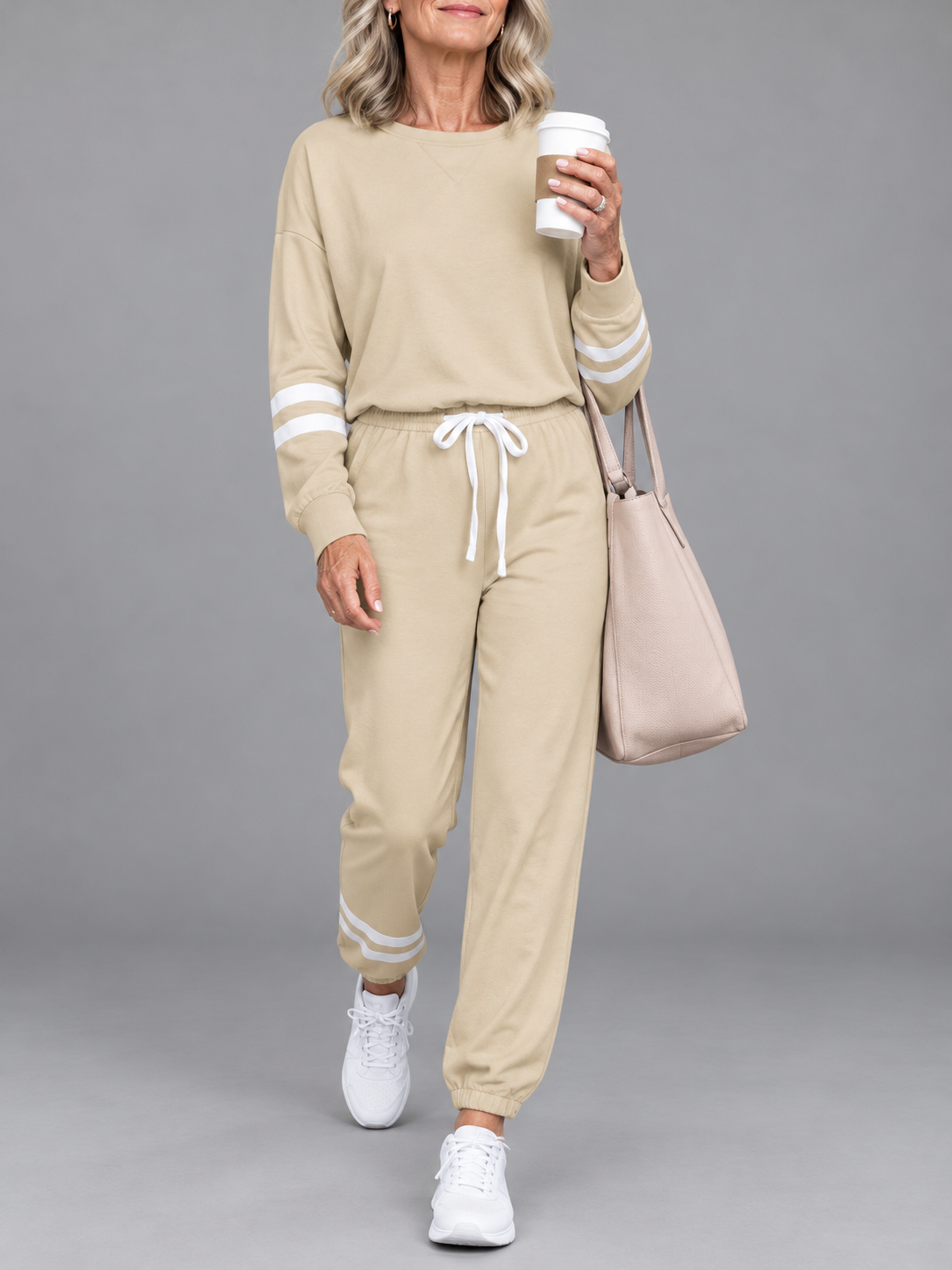 JUDY | STRIPED SWEATSHIRT & JOGGER SET