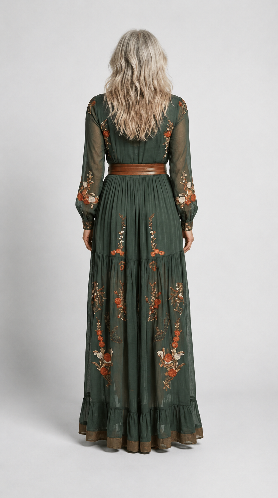 Evelyn | Long Sleeve Floral Maxi Dress