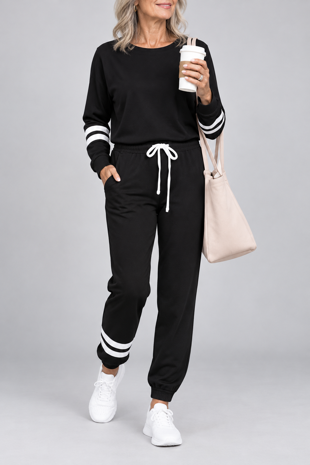 JUDY | STRIPED SWEATSHIRT & JOGGER SET