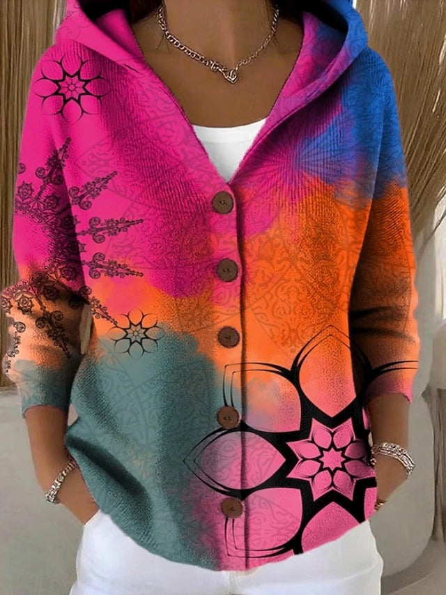 Palmira | Printed Hooded Cardigan
