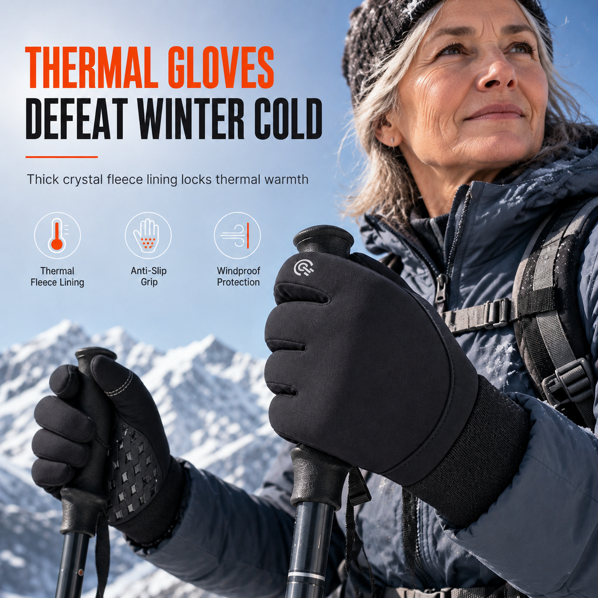 ❄️🧤 It’s like your hands are in a warm bubble! Thermal fleece, water-repellent, windproof, non-slip, and touchscreen. For every winter activity.