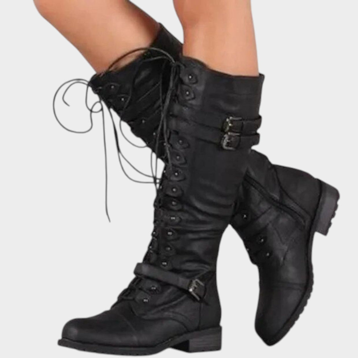 Patricia | Knee-High Lace-Up Riding Boots
