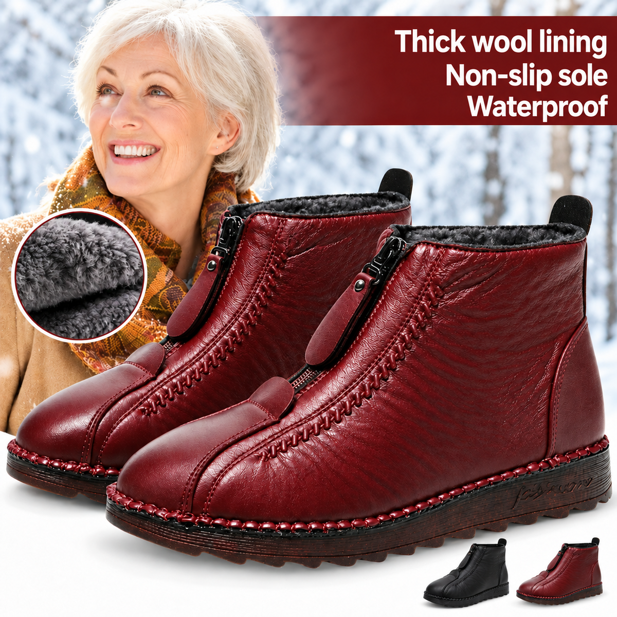 Florence™ | Orthopedic Leather Ankle Boots with Zipper