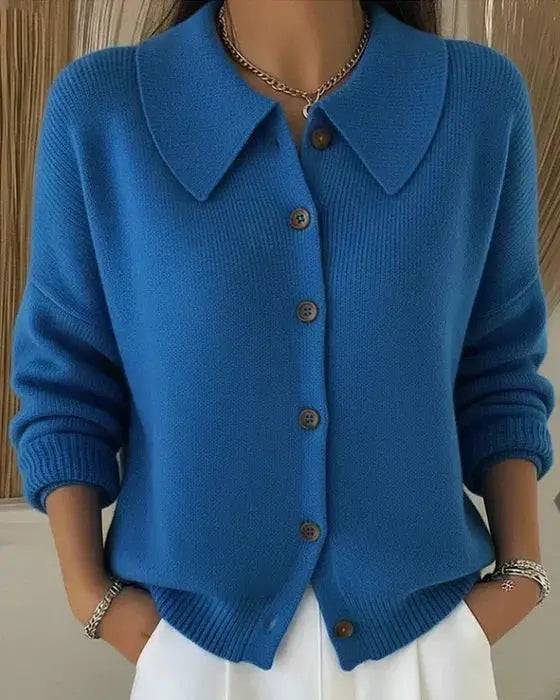 Adaline | Cozy Shirt Collar Cardigan