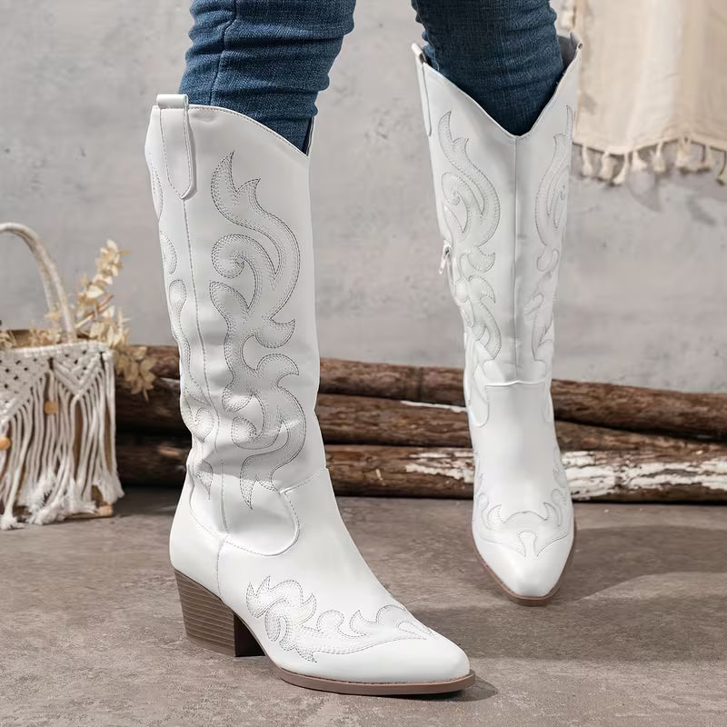 Loretta | Embroidered Western Boots for Women
