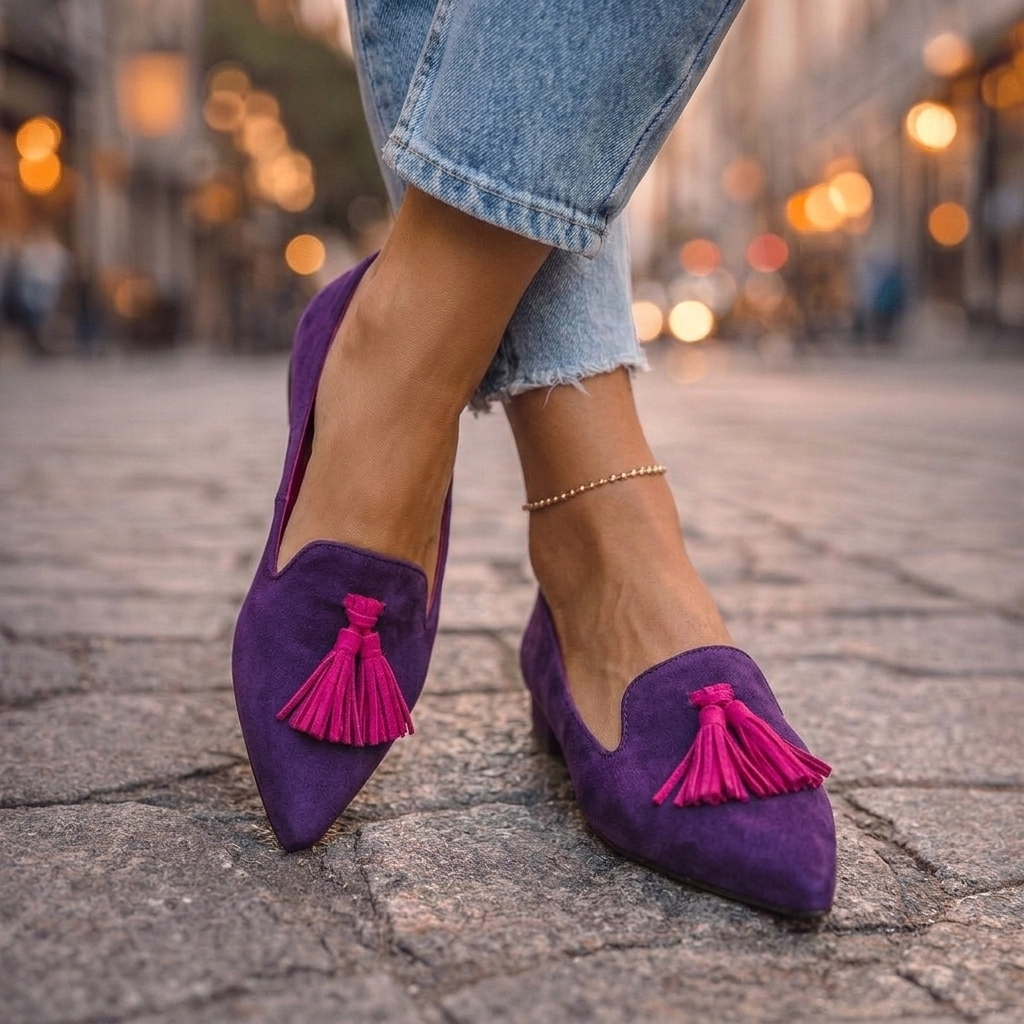 Linda | Pointed Slip-On Flats