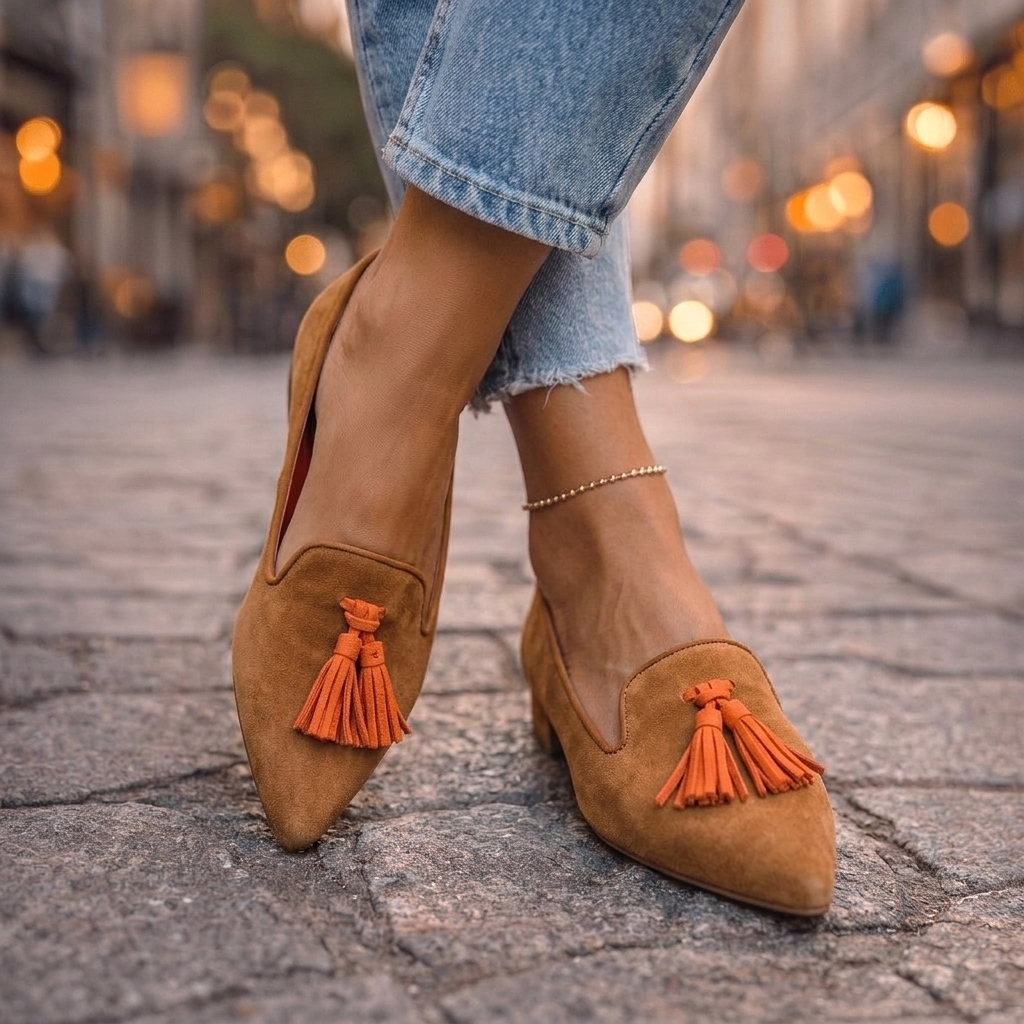 Linda | Pointed Slip-On Flats