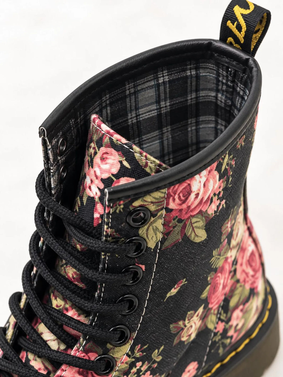 Joan | Floral Lace-Up Ankle Boots