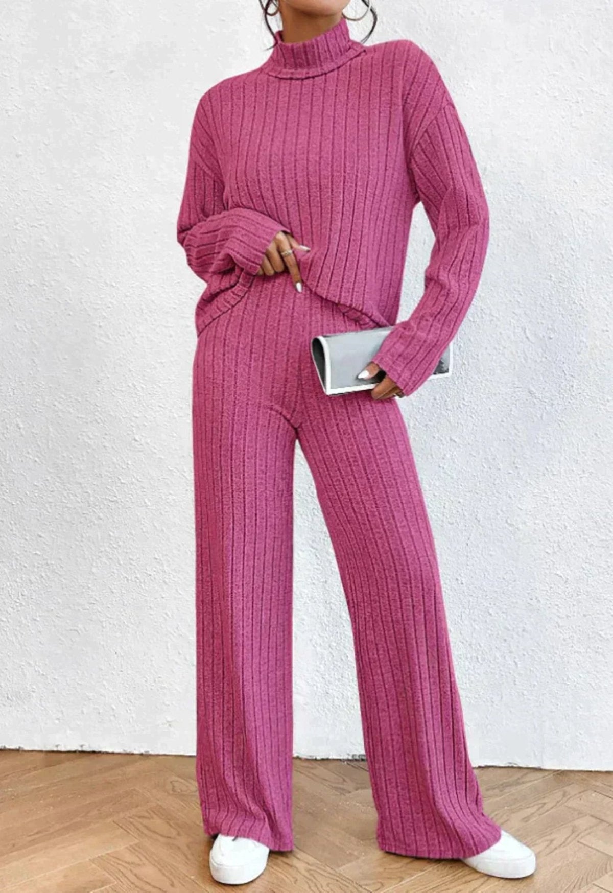 Rowan | Knit Pants and Turtleneck Set for Women