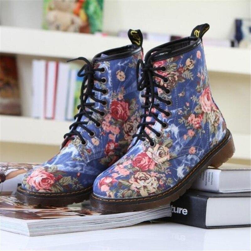 Joan | Floral Lace-Up Ankle Boots