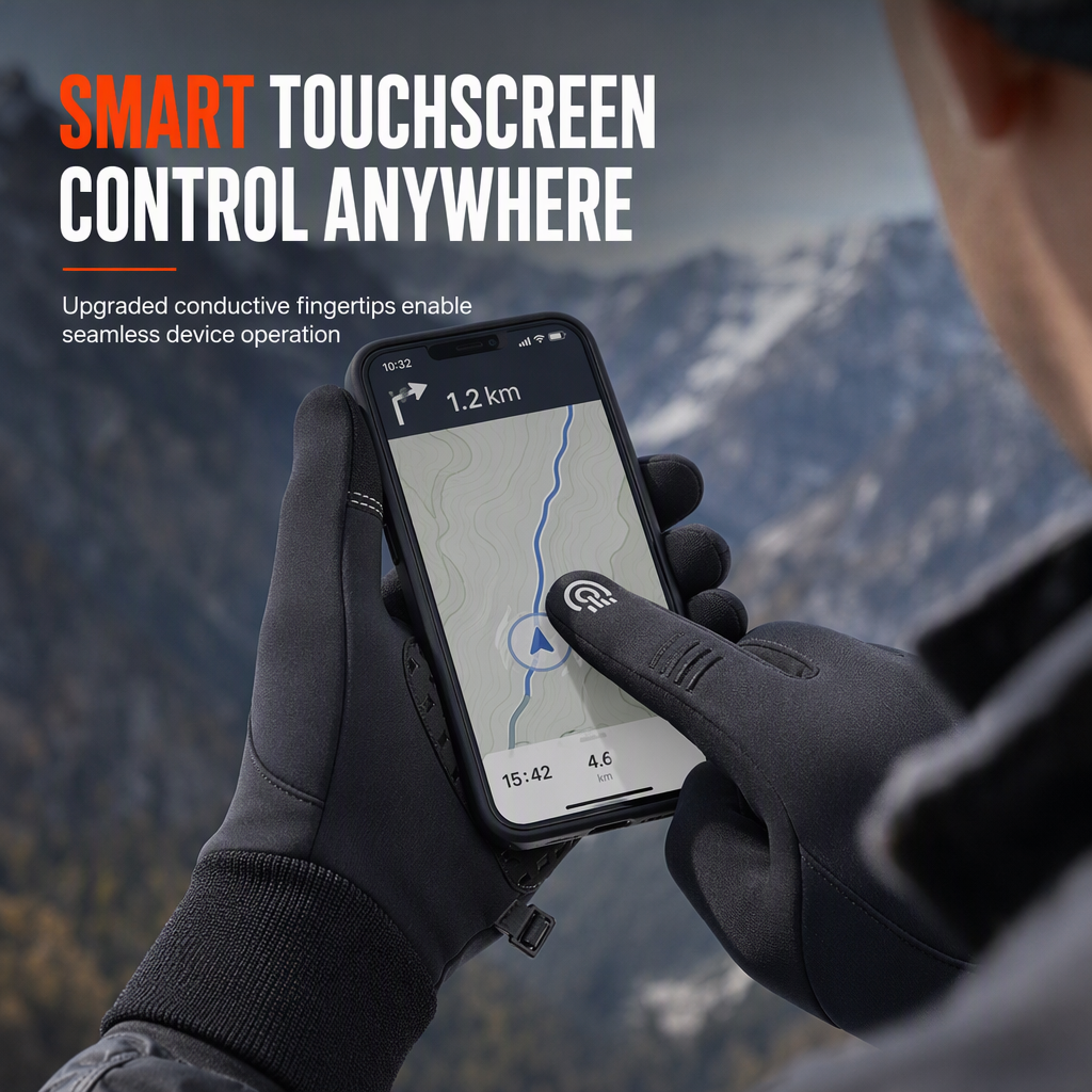 ❄️🧤 It’s like your hands are in a warm bubble! Thermal fleece, water-repellent, windproof, non-slip, and touchscreen. For every winter activity.