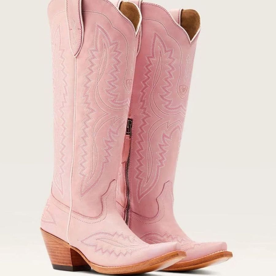 Camila | Women's Embroidered Pointed-Toe Cuban Heel Tall Cowboy Boots