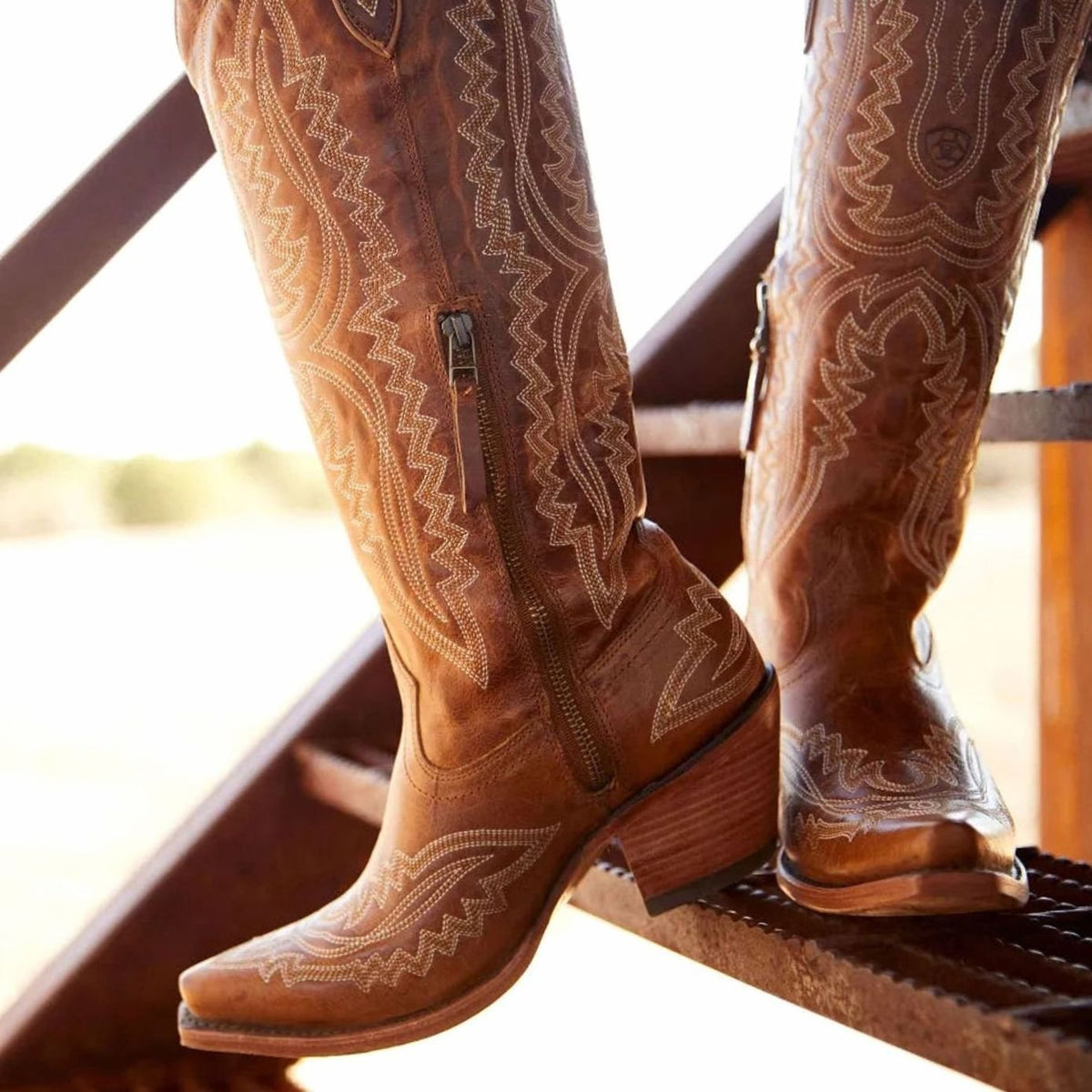 Camila | Women's Embroidered Pointed-Toe Cuban Heel Tall Cowboy Boots