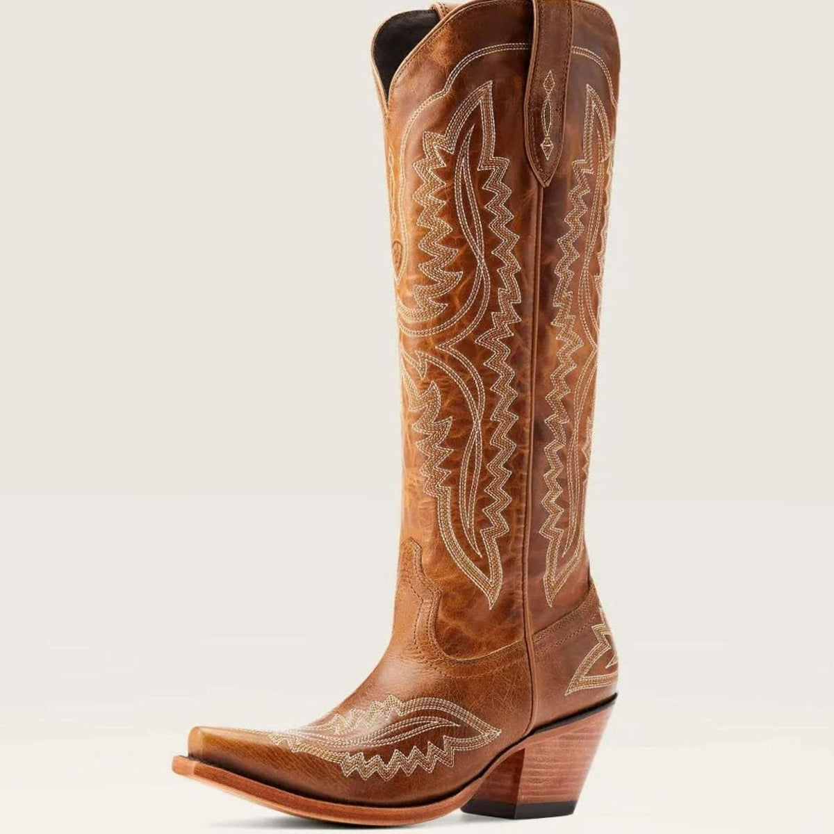 Camila | Women's Embroidered Pointed-Toe Cuban Heel Tall Cowboy Boots
